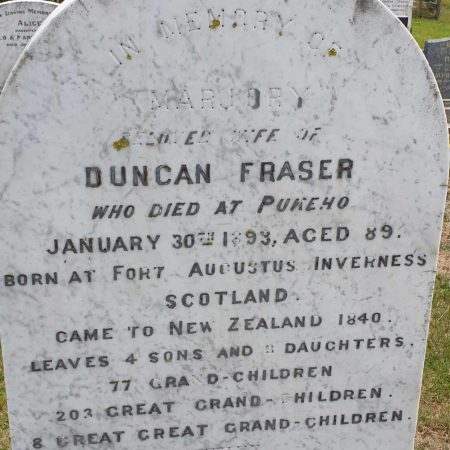 Marjory Fraser Headstone